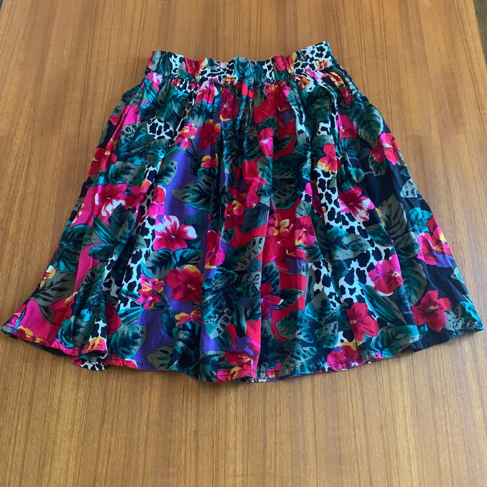 Vintage Funky Floral Skirt